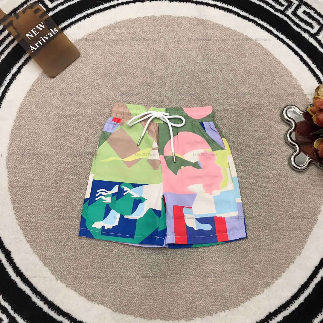 New baby swimsuit Color splicing kids beach pants Summer child swim trunks Size 100-150 CM kids designer clothes Boys swimming trunks-image-1015814232