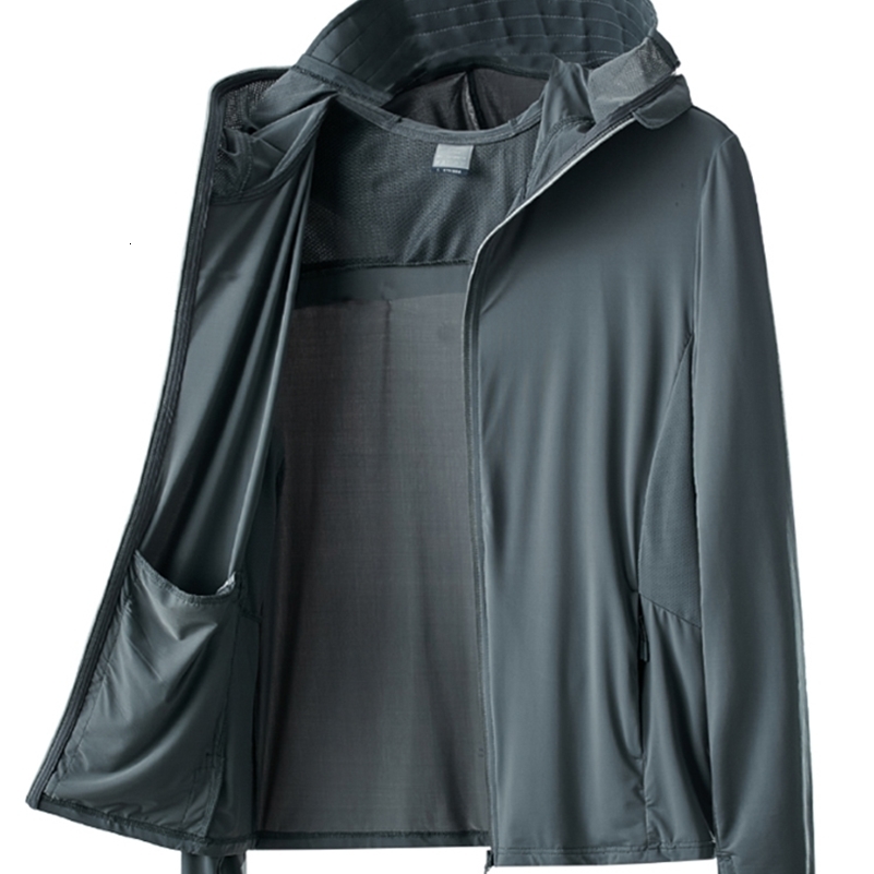 Summer UPF 50UV resistant mens leather jacket hooded sun protection breathable ultra-thin windproof jacket Plus size casual jacket 8XL 240829 ww