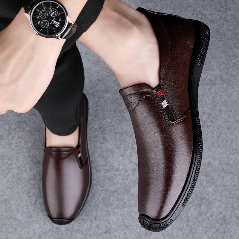 Mocassins en cuir véritable respirants pour hommes, chaussures de styliste de bureau et d'affaires, mocassins de conduite confortables, f2ae