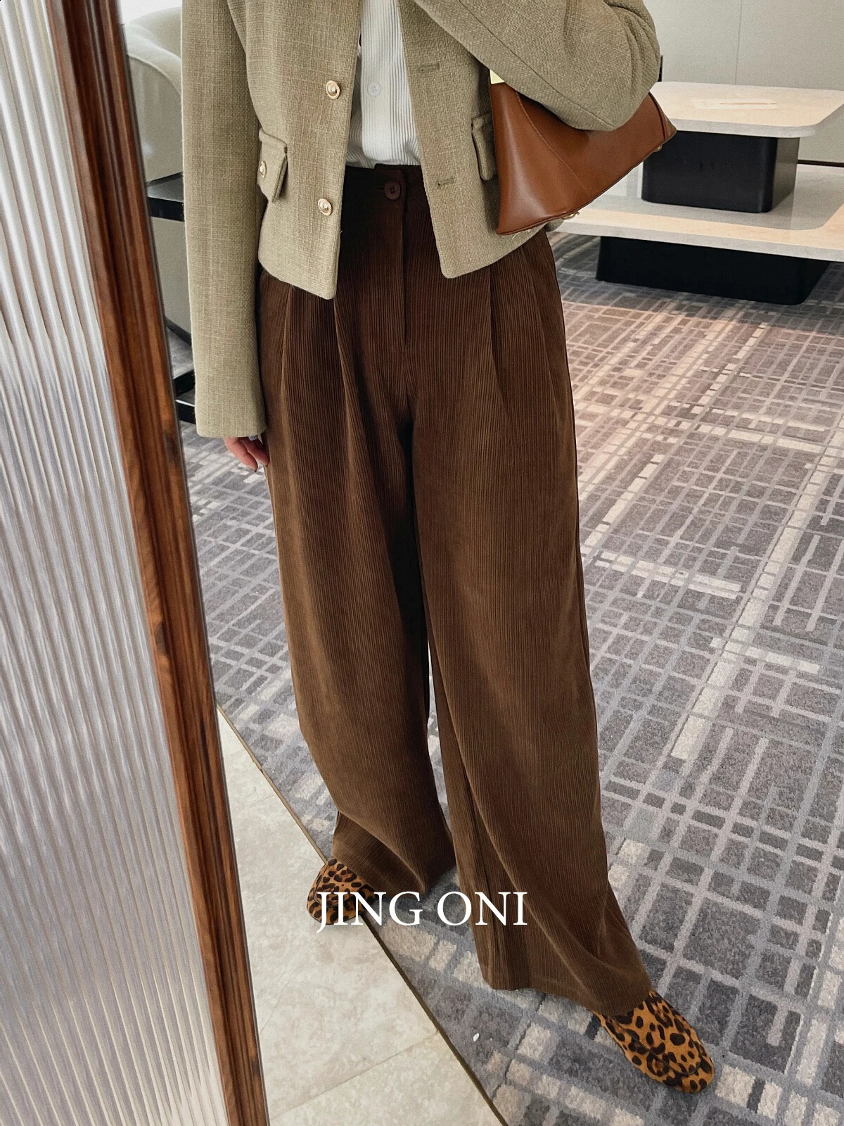 Pantalon en velours côtelé Vêtements Y2K Korean Style Fashion Vintage Automne High Taies Pantmand Cargo Streetwear Wide Leg Hiver 240829