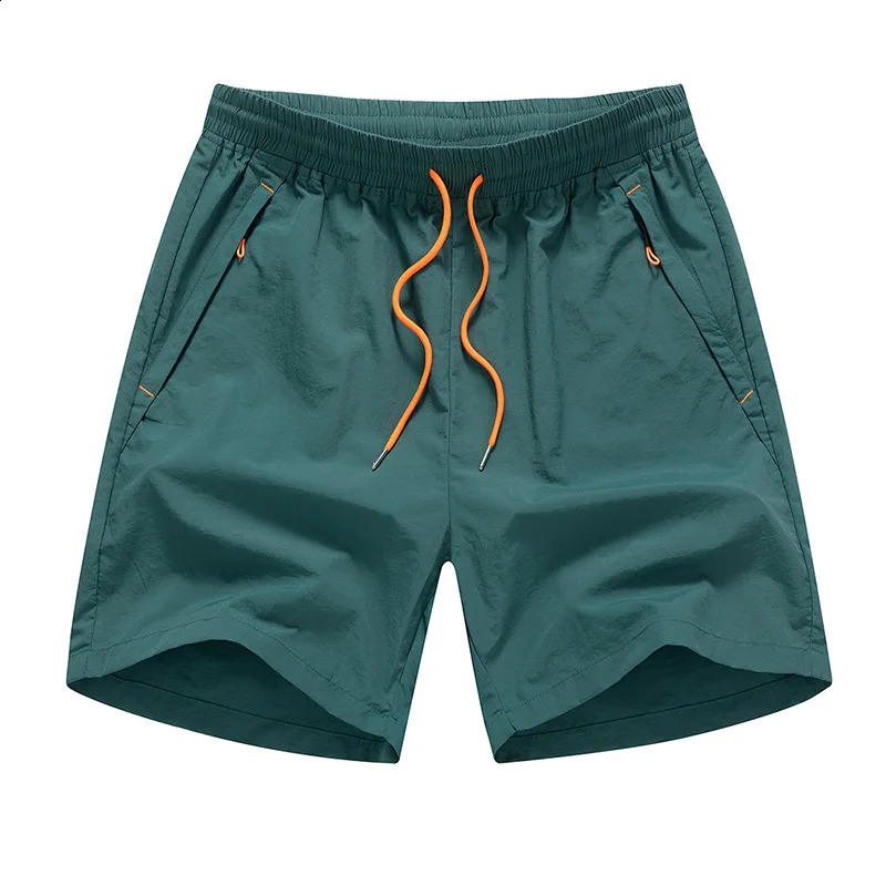 Trunks de baignade à double couche Shorts de plage secs rapides nageurs de natation avec poches à fermeture éclair 240829