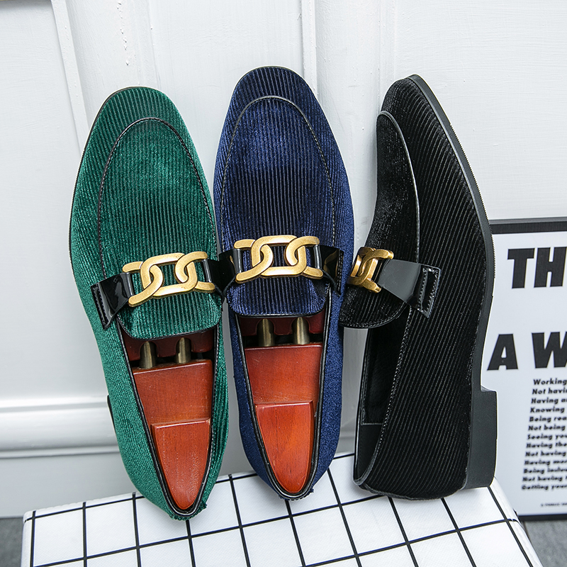 Plus Size 38~48 Mens Loafers Brand Corduroy Casual Leather Designer Vintage Slip-on Classic Men Driving Wedding Male Dre cbdc