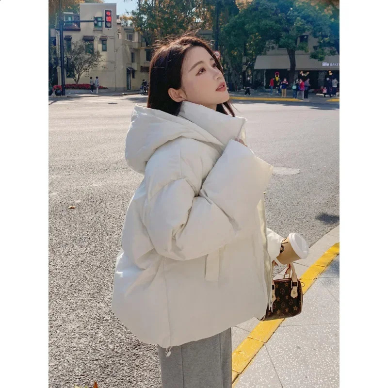 Downcotton-padded Coat Womens Winter Style Korean Thickened Cotton Jacket Petite Cropped Padded Student Jacket 240830