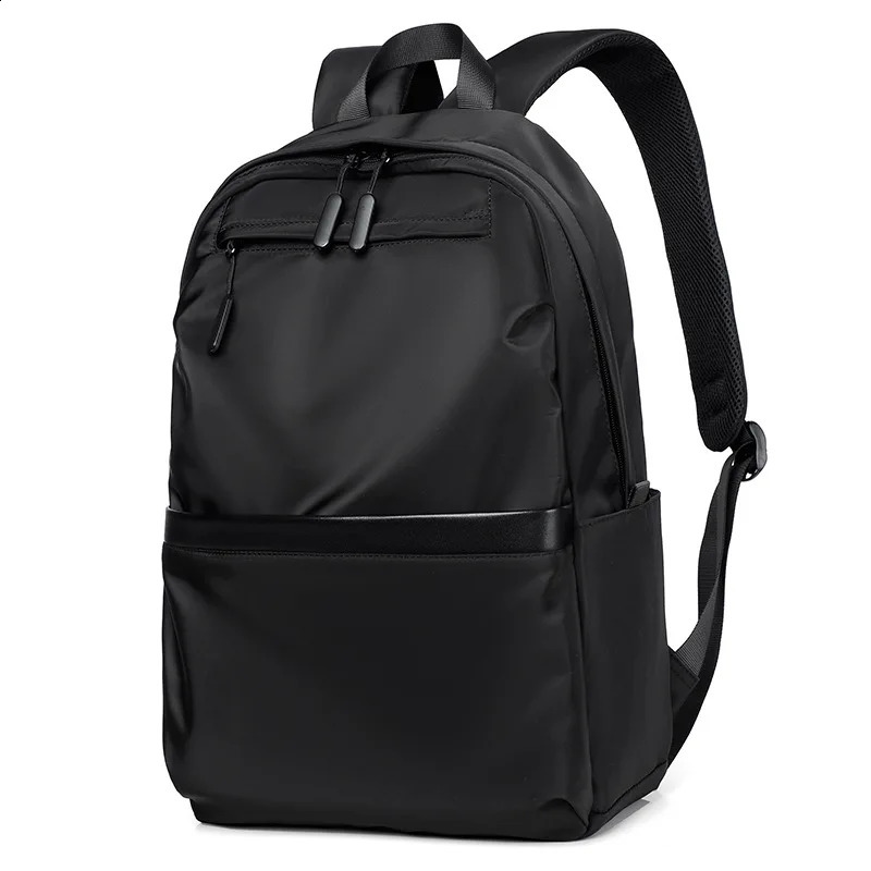 Style Mens Business Backpack Nylon Solid Color Large Capacity Student Schoolbag Travel Backpack on Sale 240830