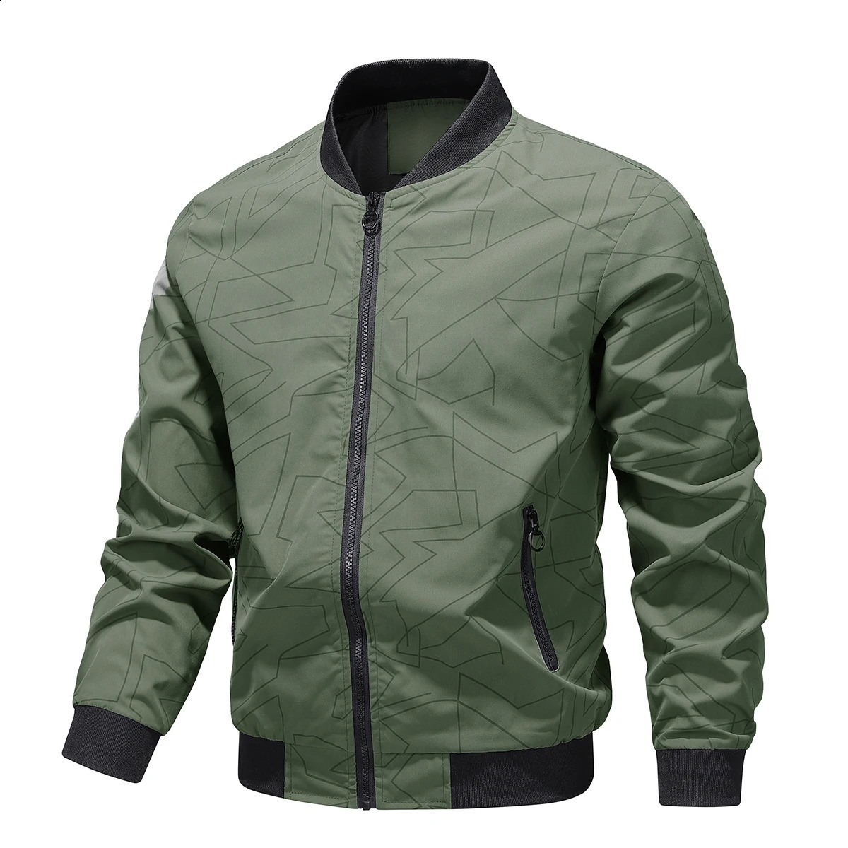 Autumn mens stand up collar casual zipper jacket outdoor sports jacket windproof jacket mens bomber windproof jacket tactical jacket 240829