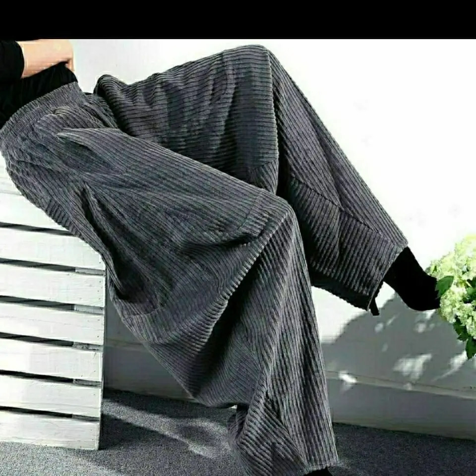 Arrivée automne femme décontractée en coton lâche Bloom pantalon de la cheville-longueur pantalon harem pantalon épaissis de chaleur 240829