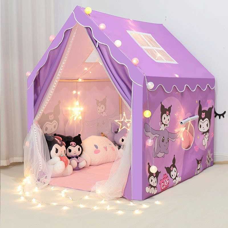 Toy Tents Q3Y Childrens Indoor Tent Game House Girl Princess Tent Baby Toy Bed Splitting Artifact Purple Kuromi H240829-image-1015767882