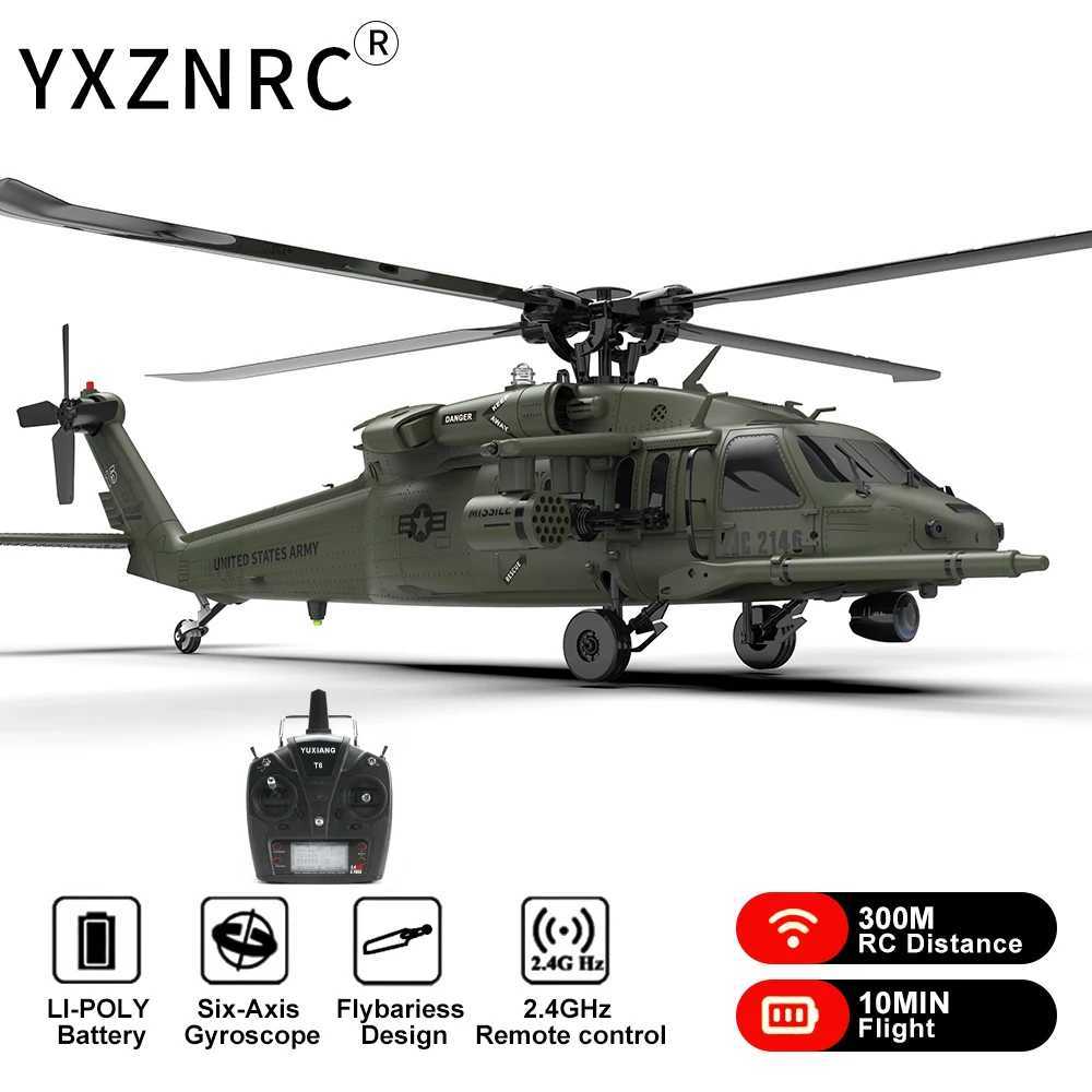 YXZNRC UH60 Black Hawk RC with 6-axis gyroscope 2.4G 6CH 1 47 scale accessible 3D stunt remote control helicopter model W240830-image-1073754658