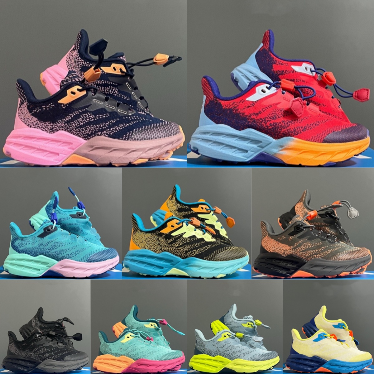 Designer Kids Shoes Speedgoat Running 5 Sneakers Toddler Girls Boys Free people Trainers Children Youth Outdoor Shoe Black Stone BlueqHnd#-image-878924511