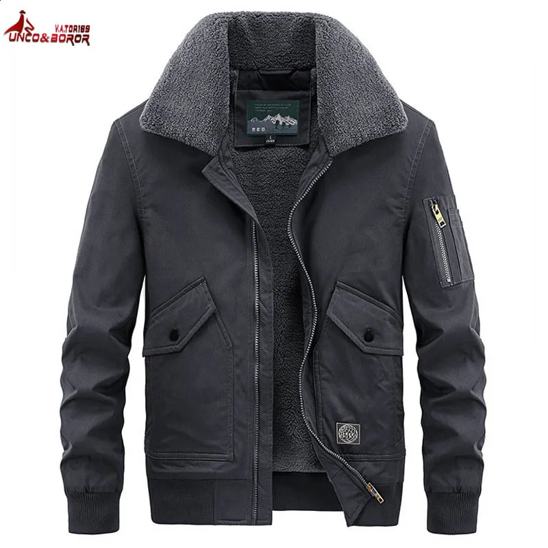 Winter wool Parkas mens warm jacket thick Parka jacket mens fur lined jacket casual cotton lined jacket clothing 240830