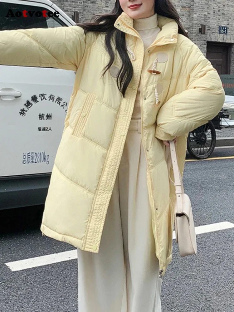 Aotvotee Winter Mabe Femmes épaissis chauds confortables veste lâches décontractées style coréen automne mode hiver en bas de coton parkas 240830