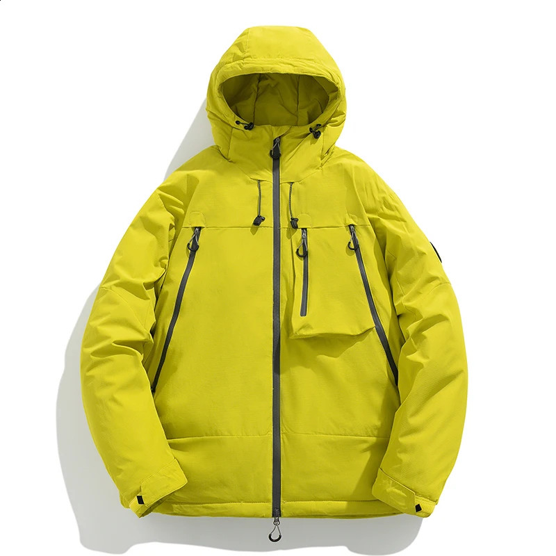 Hiver hommes Parkas à capuche décontracté Style coréen veste rembourrée imperméable/coupe-vent unisexe coupe-vent à capuche manteau thermique 240