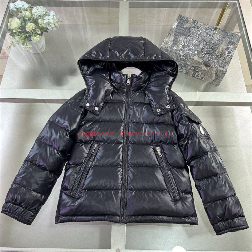 Kids girls boys puffer hooded down parka coats fashion winter designer warm black windproof hoodie outwear girl boy children outwear baby jackets
