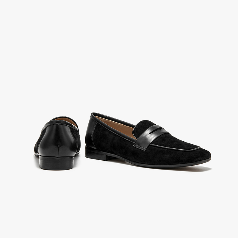 Flat BEAUTODAY Loafers Women Sheep Suede Solid Color Square Toe Office Elegant Shallow 2024 Spring Ladies Shoes Handmade 26216 20c8 f5
