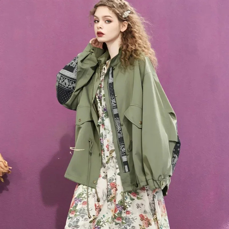 American Vintage Workwear Stryme Preppy Style Veste lâche pour femmes Spring Automne Fashion Student Version coréenne Top 240830