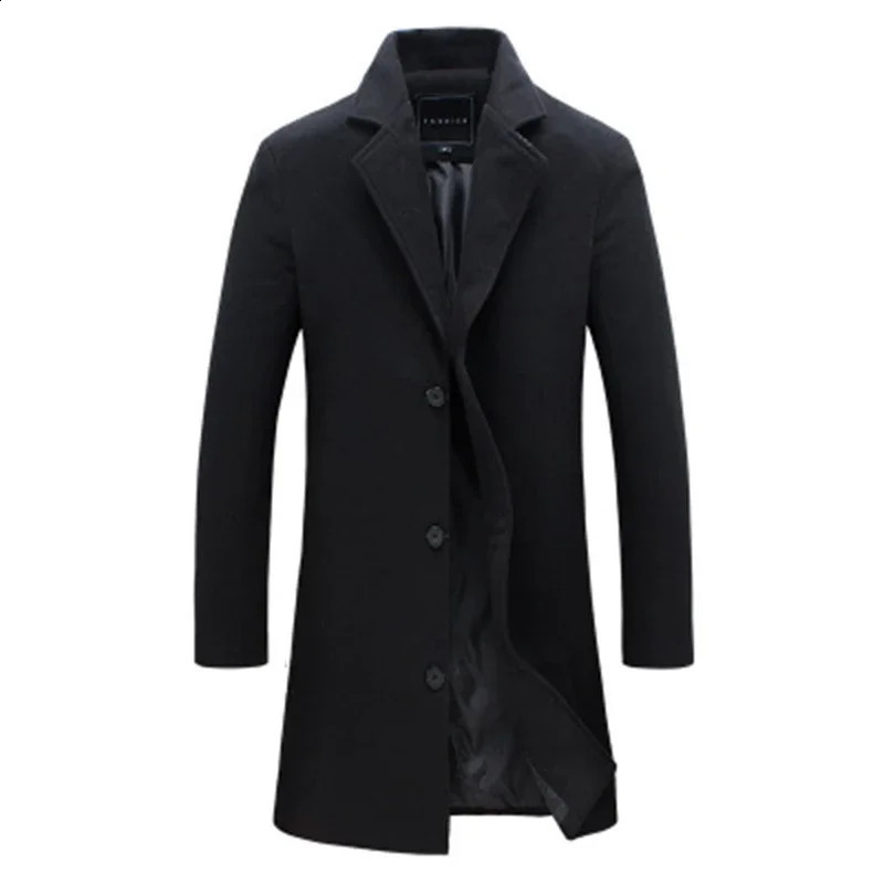 Customized mens fashion jacket mens slim fit set business jacket mens long winter windproof jacket black selling high-quality 240912