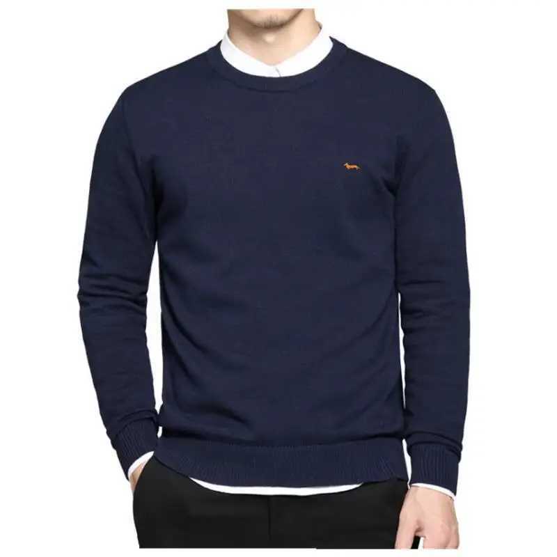 Men Autumn Winter O-Neck Long Sleeve Pullovers Sweater Embro S2585