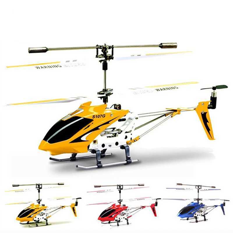 Original Syma S107G three channel remote-controlled helicopter equipped with gyroscope assisted collision and fall prevention for aircraft W24083-image-1073754688