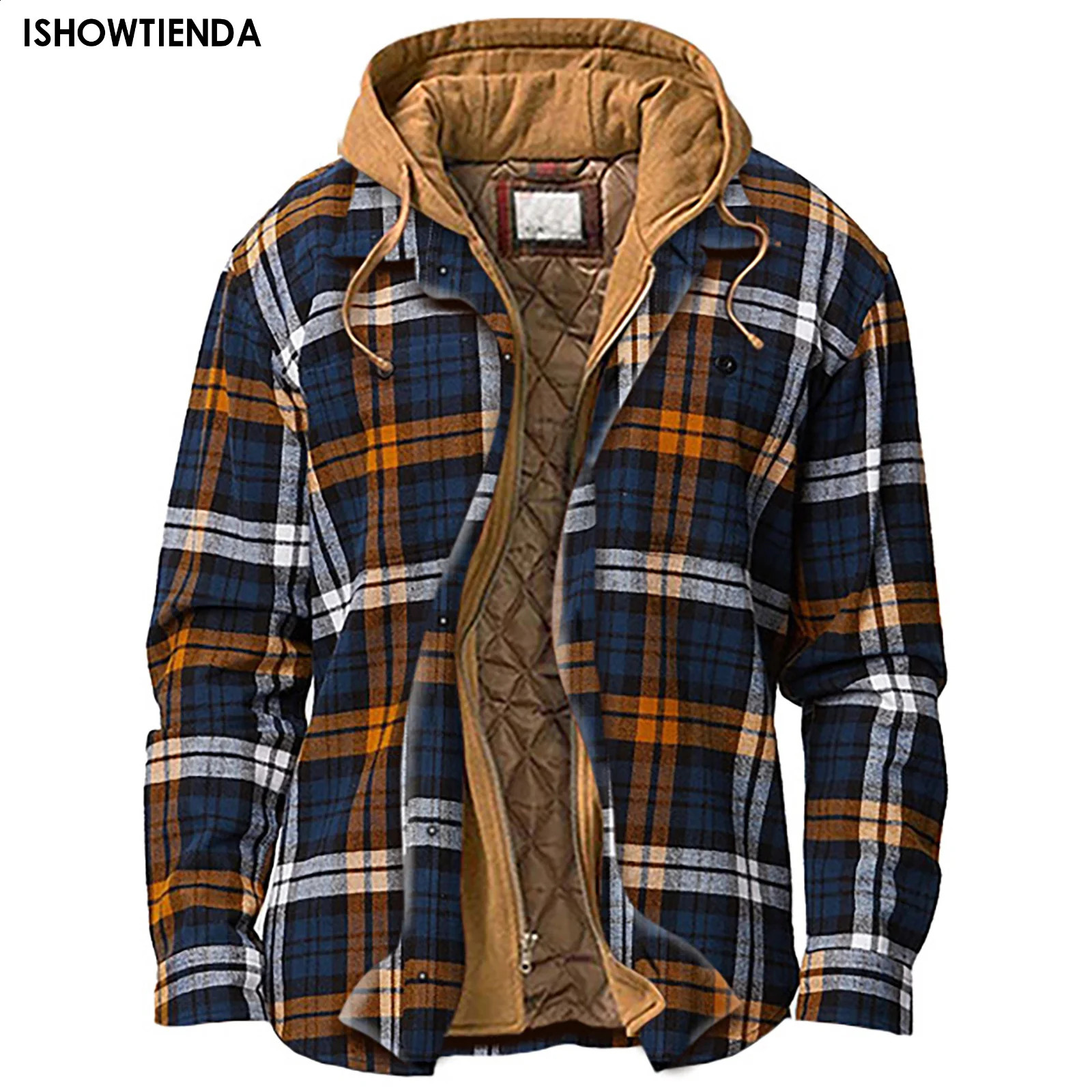 Veste pour hommes avec boutons à doublure matelassés chemise à tissage simple ajouté en velours gardant la veste chaude veste d'hiver à capuche r