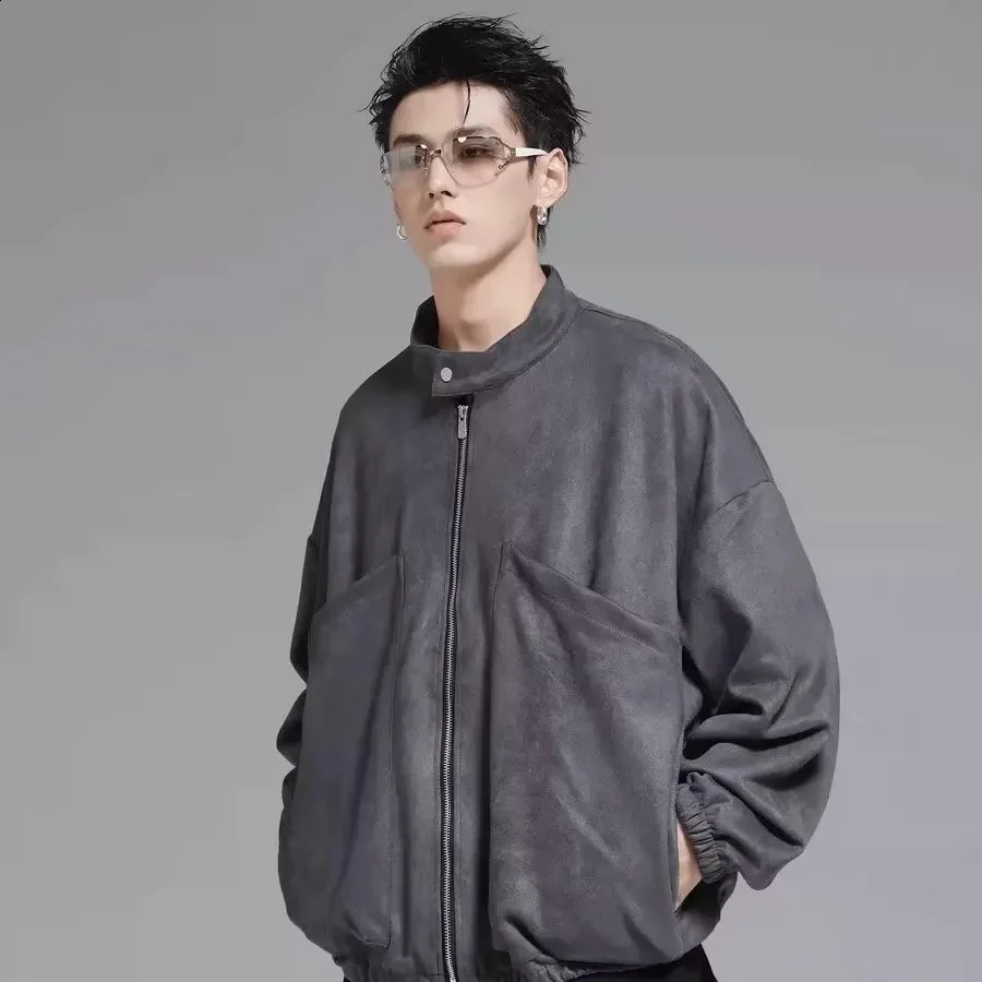 American Style Vintage Chamois Leather Veste pour hommes Automne / Hiver Arrivée Pilote Veste en cuir Baseball 240830