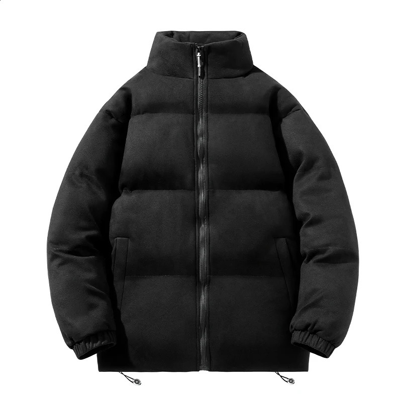 Stand Collar Winter Warm Jacket for Men Fashion Casual Outdoor Windproof Men Streetwear Quality Solid Color Thicken Men Parkas 240830