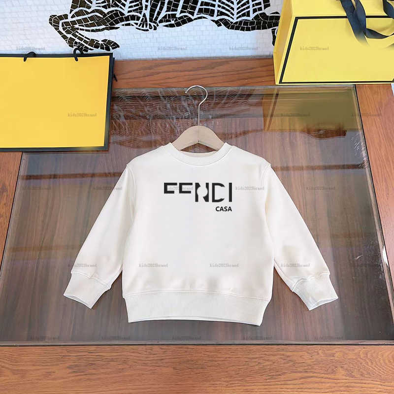 New Round neck hoodie Boys Girls Sweatershirts childrens pure Cotton Hoodies baby Sweatshirt Long sleeved kids designer clothes-image-1016359455