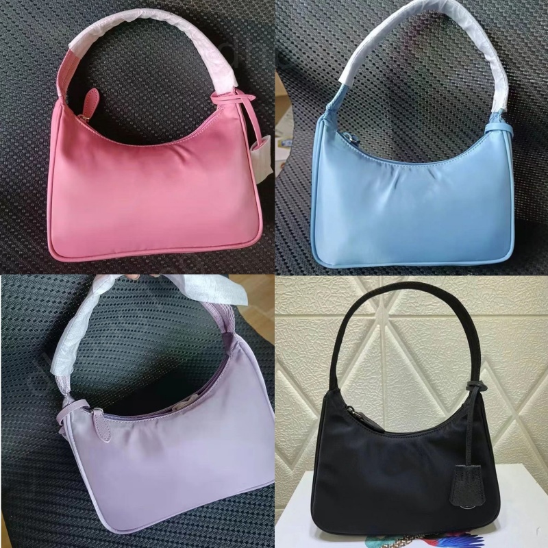 sac fourre-tout décontracté sacs de créateurs sac sous les bras mode nylon sac croissant sacs en tissu simples sacs de créateurs de style célébri