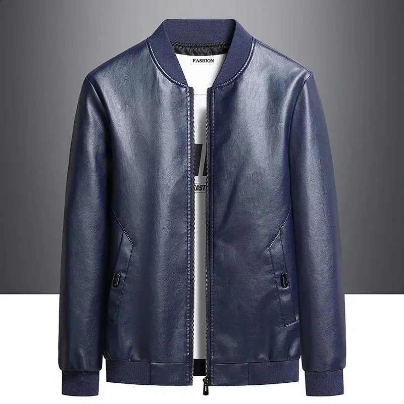 Leather Jacket Men Korean Fashion Leather Sheepskin Man Leather Coat Trend Casual Slim Fit Male Clothing Plus Size 8XL 240830