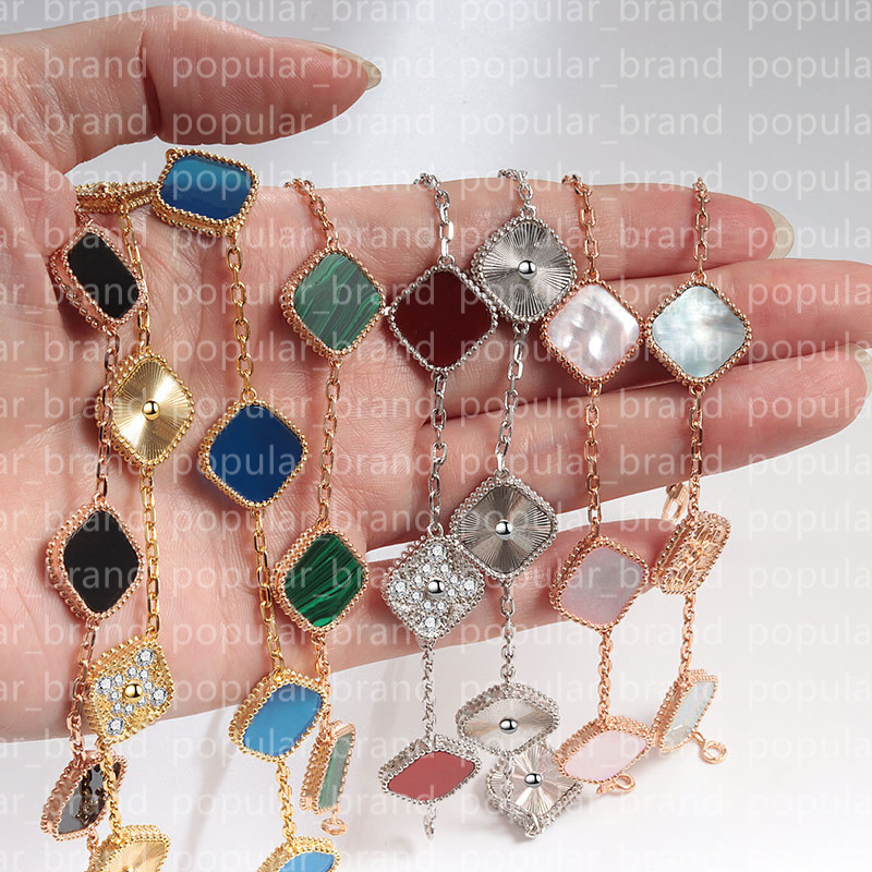 Bracelet classique en or 18 carats pour femmes, en acier inoxydable, pour filles, bijoux de Style végétal, cadeau de fête des mères, de noël, d'a