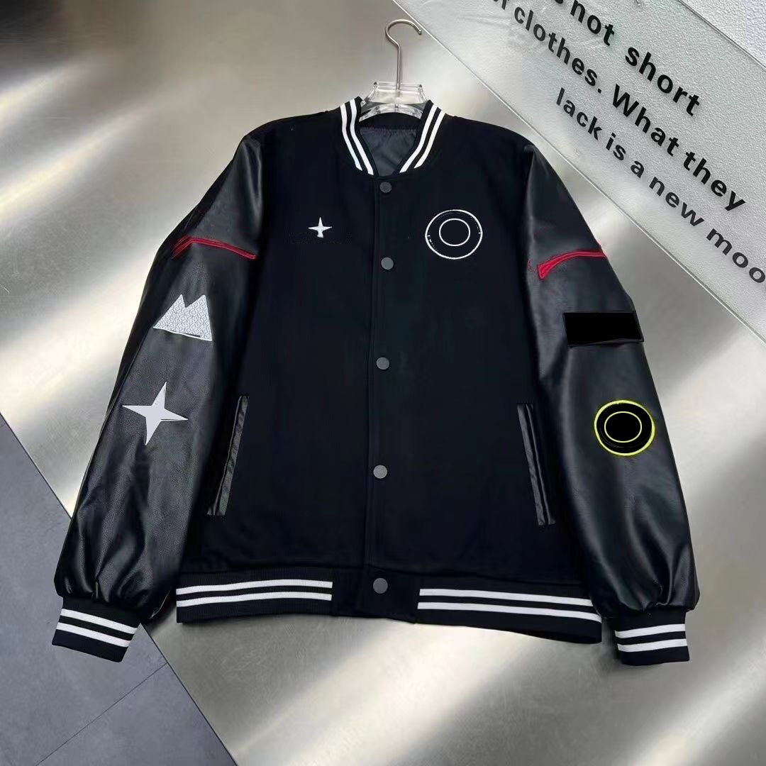 Mens Jacket Coat Embroidery Sleeves Man Coats Designer Tops Outwears Hooded Jackets Zippers Long Sleeve Streetwears Asian Size S-3XL-image-947131141