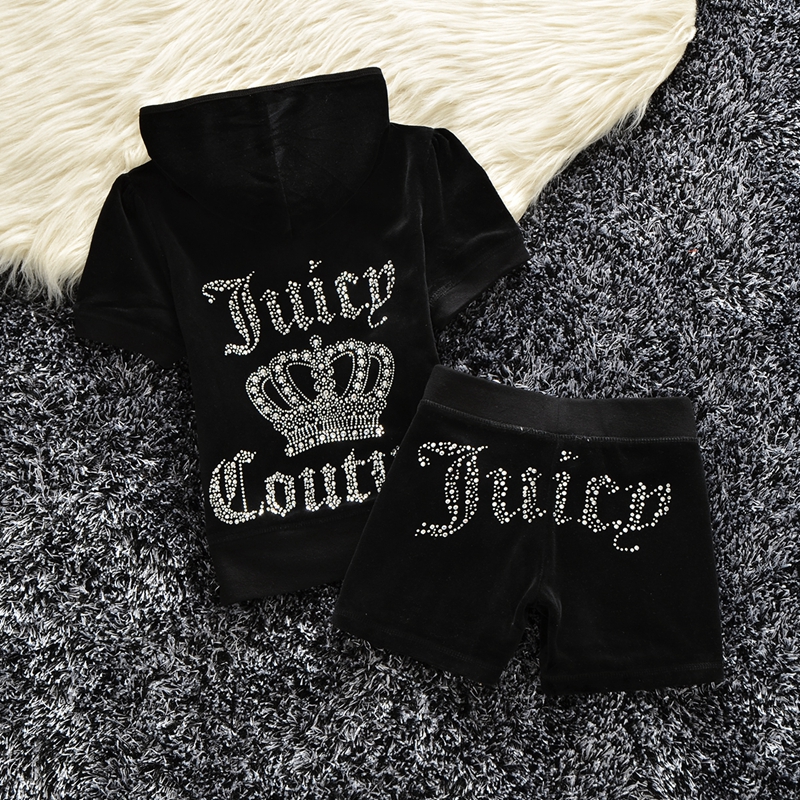 Juicy Couturelys Tracksuit Shirt Fashion Women Designer Two Piece Sets Shorts Tracksuit Summer Brand Suit Tracksuits Shirts Juicy Coture Track Short