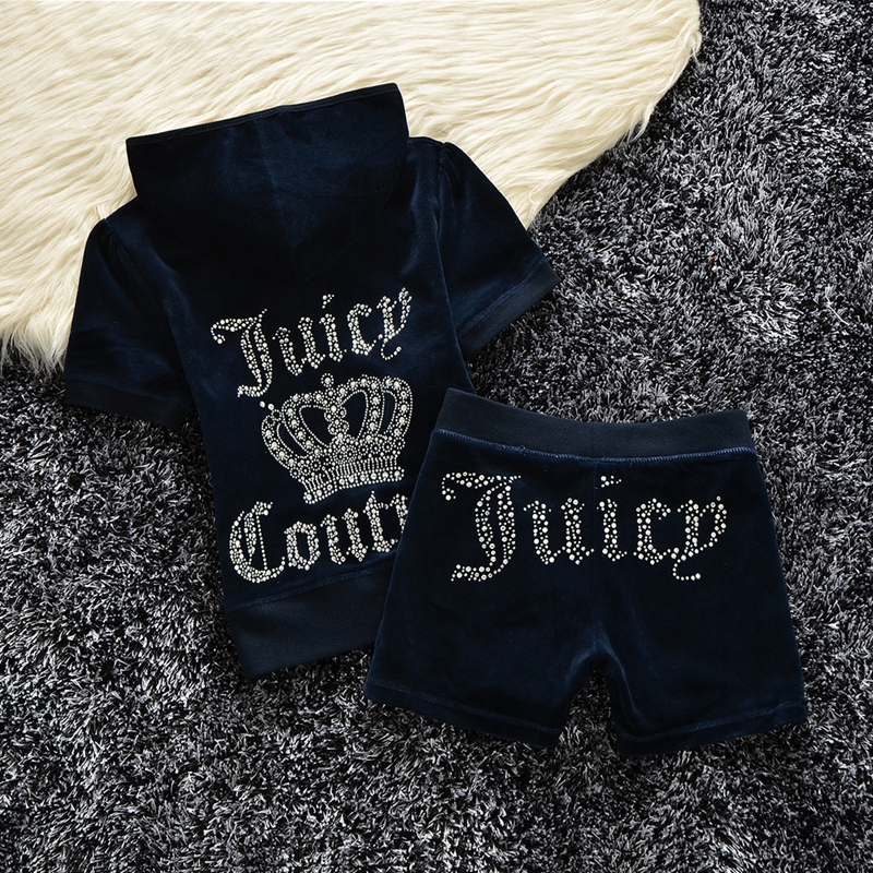 Juicy Couturelys Tracksuit Shirt Fashion Women Designer Two Piece Sets Shorts Tracksuit Summer Brand Suit Tracksuits Shirts Juicy Coture Track Short