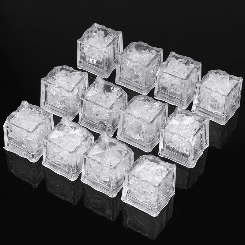 Polychrome Flash Party Lights Glowing Ice Cubes Blinking Flashing Decor Light Up Bar Club Wedding