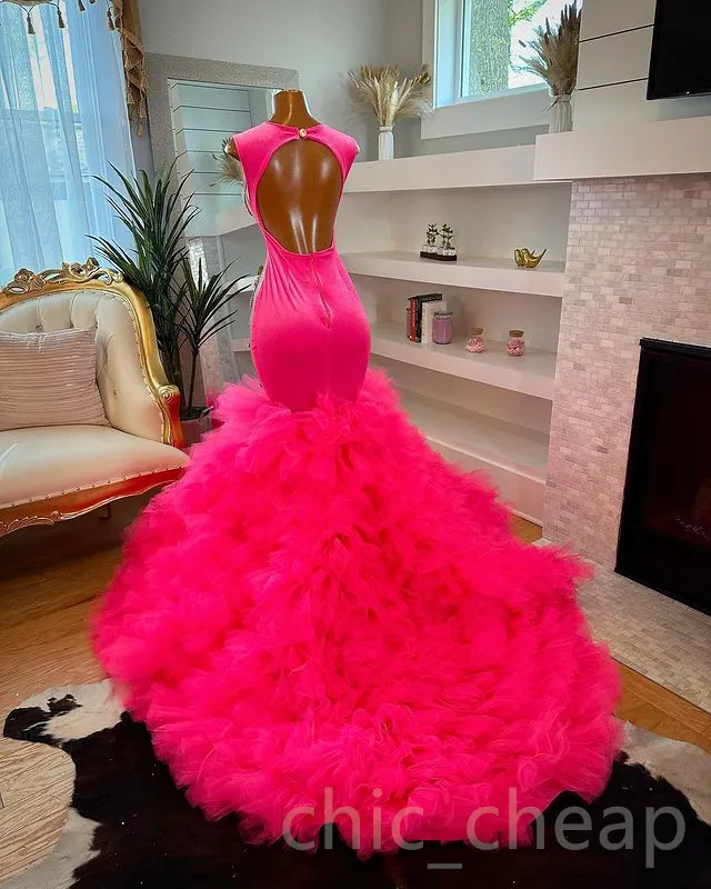 2023 May Aso Ebi Mermaid Crystals Prom Dress See Through Luxurious Evening Formal Party Second Reception Birthday Engagement Gowns Dress Robe De Soiree ZJ171