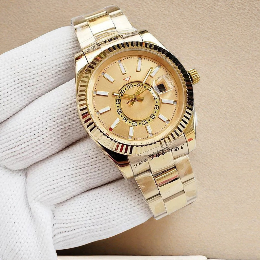 Montres de créateurs de montres pour hommes Mouvement automatique Cadran Saphir Calendrier 42mm Montre en acier inoxydable Boucle pliante Montres