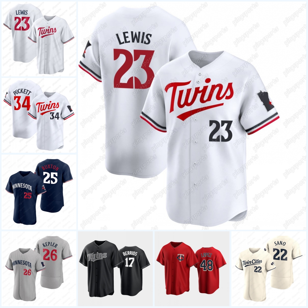 Twins Royce Lewis Baseball Jerseys Minnesota Byron Buxton Carlos Correa Ryan Jeffers Pablo Lopez Bailey Ober Joe Ryan Christian Vazquez Manuel Ma-image-924952071