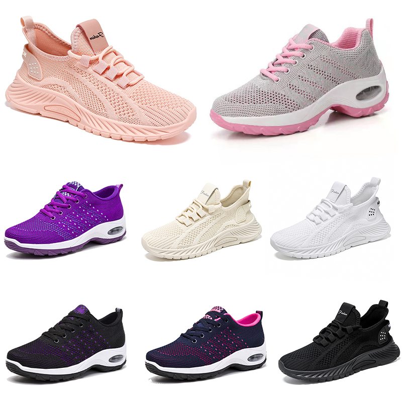 Nuevos zapatos para hombre y mujer, zapatos planos para correr, senderismo, suela suave, moda, morado, blanco, negro, cómodos, deportivos, franjas de color Q44 GAI GAI TR