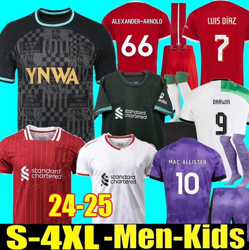 S-4XL 23 24 25 soccer jerseys fan player version GAKPO DARWIN 2023 2024 Luis DIaz Alexander Arnold football kit MAC ALLISTER Szoboszlai men kids uniform A.BECKER 