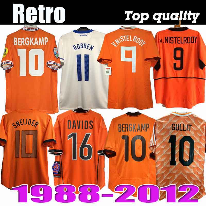 1988 Netherlands Retro Soccer Jerseys Van Basten SNEIJDER 1974 1984 1997 1998 1994 2002 BERGKAMP 96 97 98 02 Gullit Rijkaard DAVIDS football shirt kids kit Seedorf 