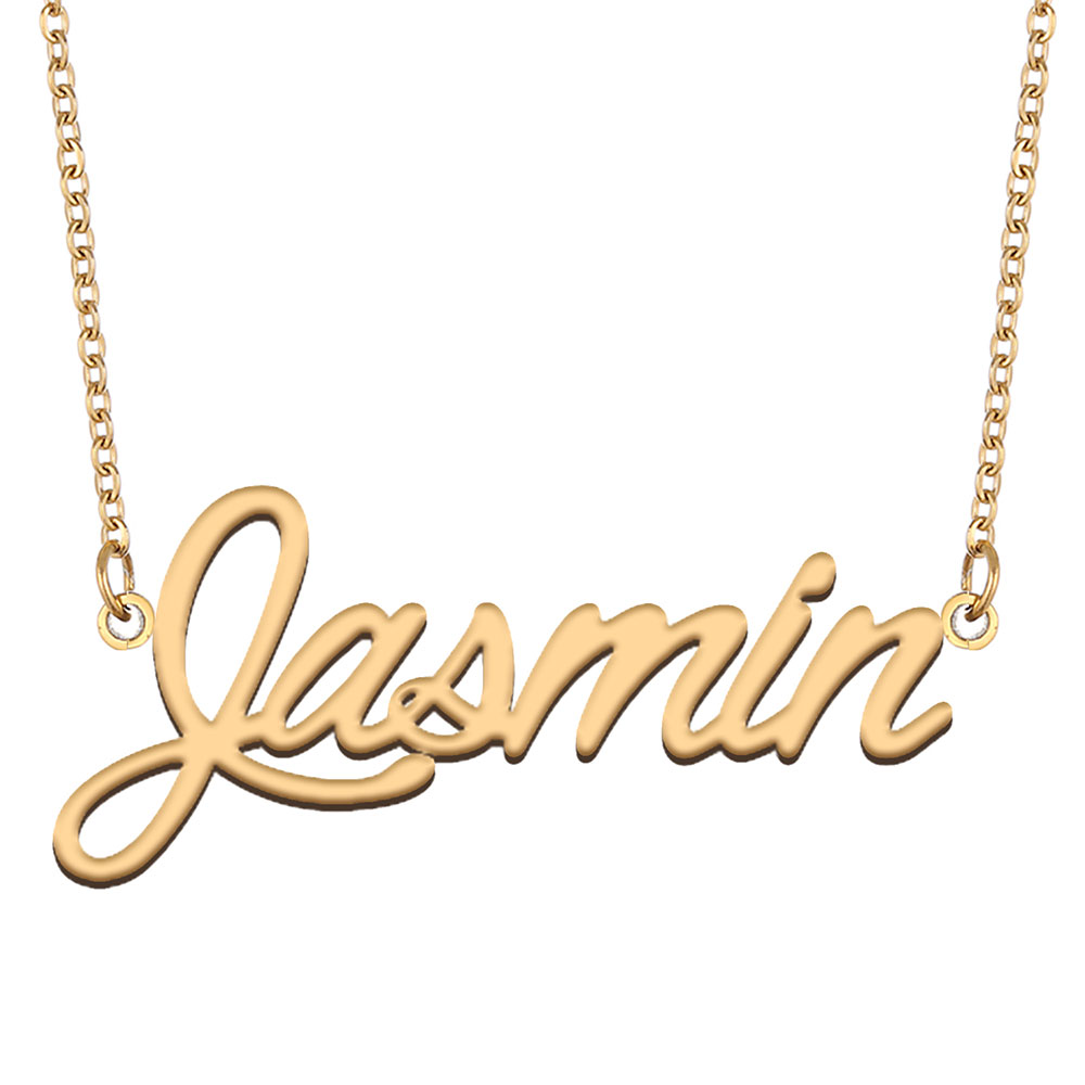Jasmin Nom Colliers Pendant Custom Personnalisé pour les femmes Girls Childre