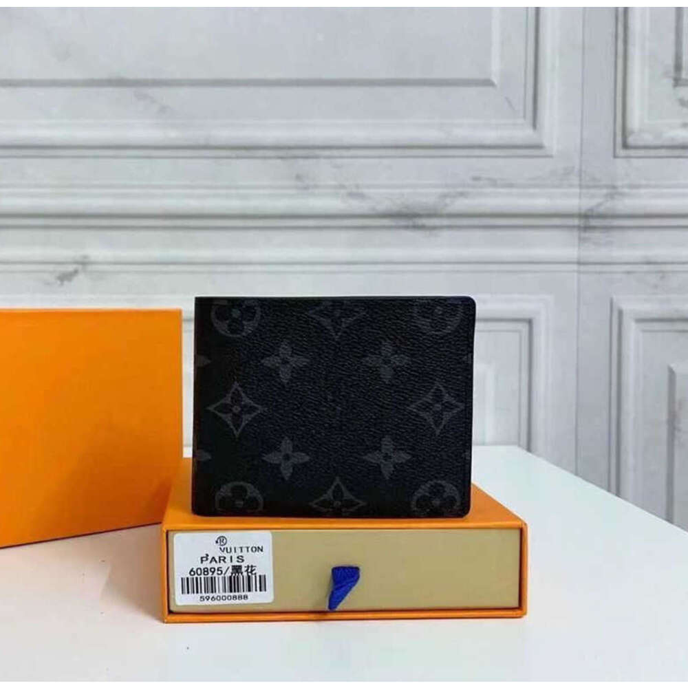 Designers Purse Luis Vuittons Portefeuilles en cuir véritable Titulaire de la carte de fleur France Paris Plaid Style Purse Mens Embrayage Portef