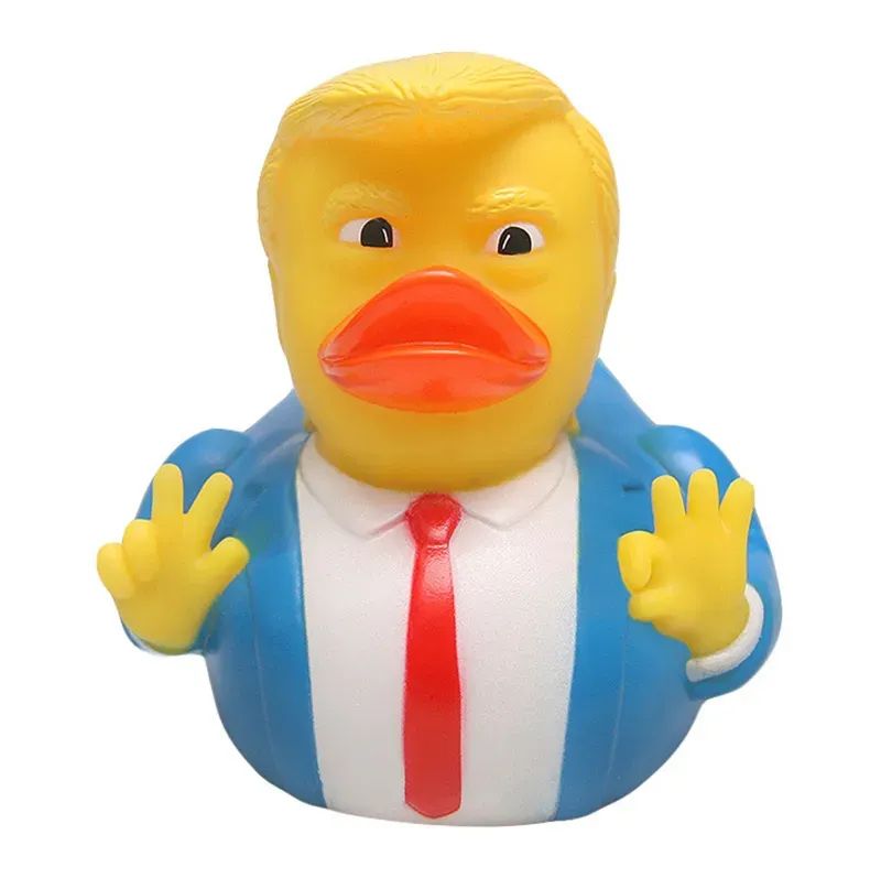 Trump Rubber Duck Baby Bath Floating Water Toy Duck Cute PVC Ducks Funny Duck Toys for Kids Gift Party Favor1.30