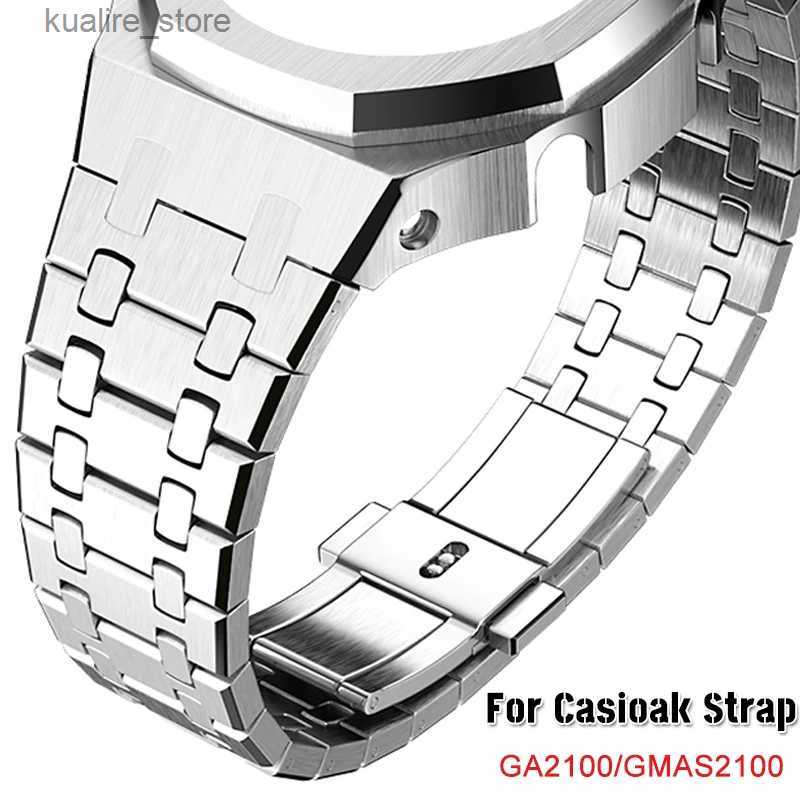 Watch Bands For Casioak GA2 2110 Gmas2 Metal Strap for casiOak GAB2110 Stainless Steel Band Accessories Modification Kit Band L240307-image-948829660