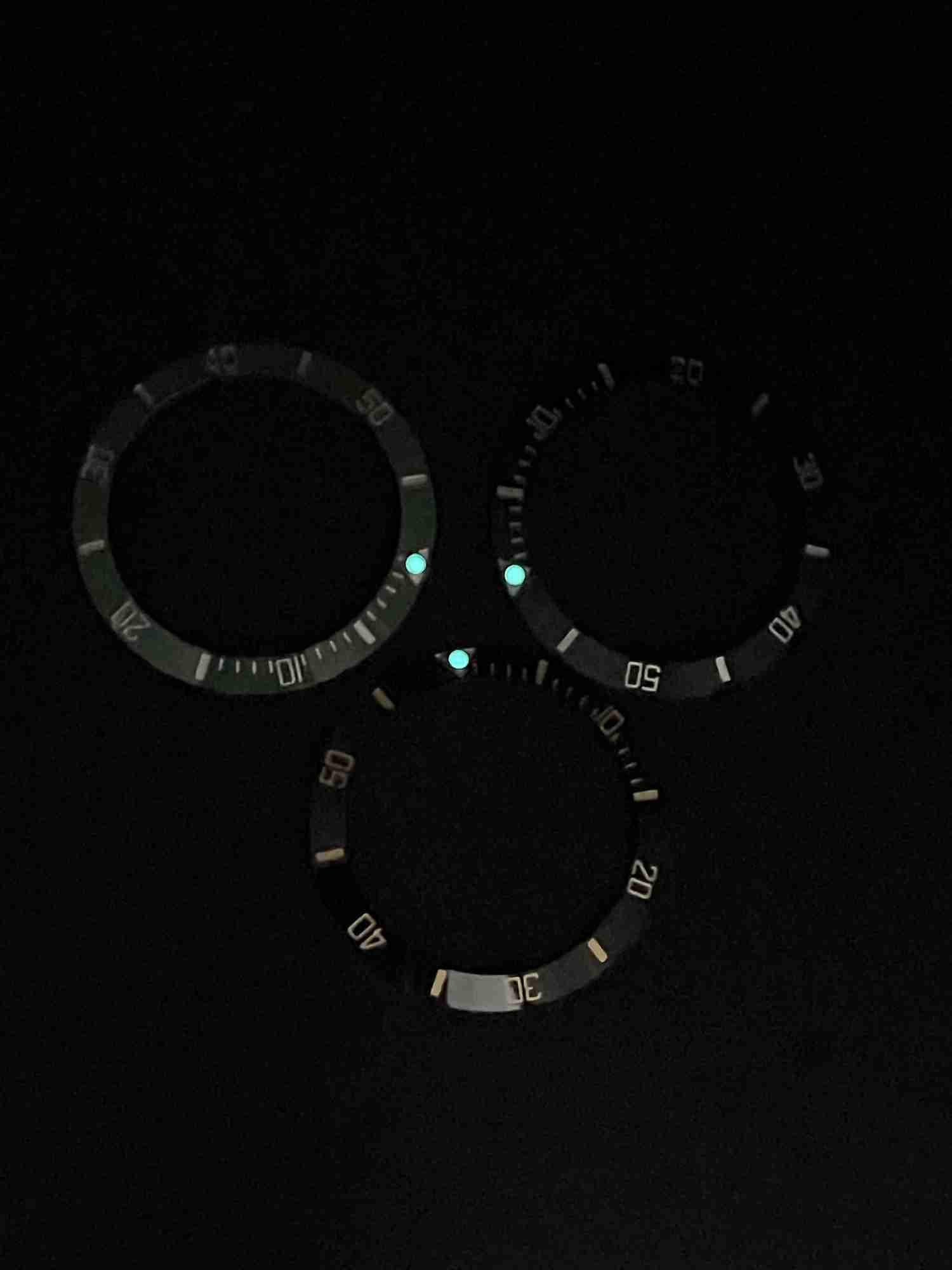Watch Bands accessories for substitute water ghost night pearl luminous spot night pearl high-quality AAA material Luminous Diver Crystal L240307-image-948871494