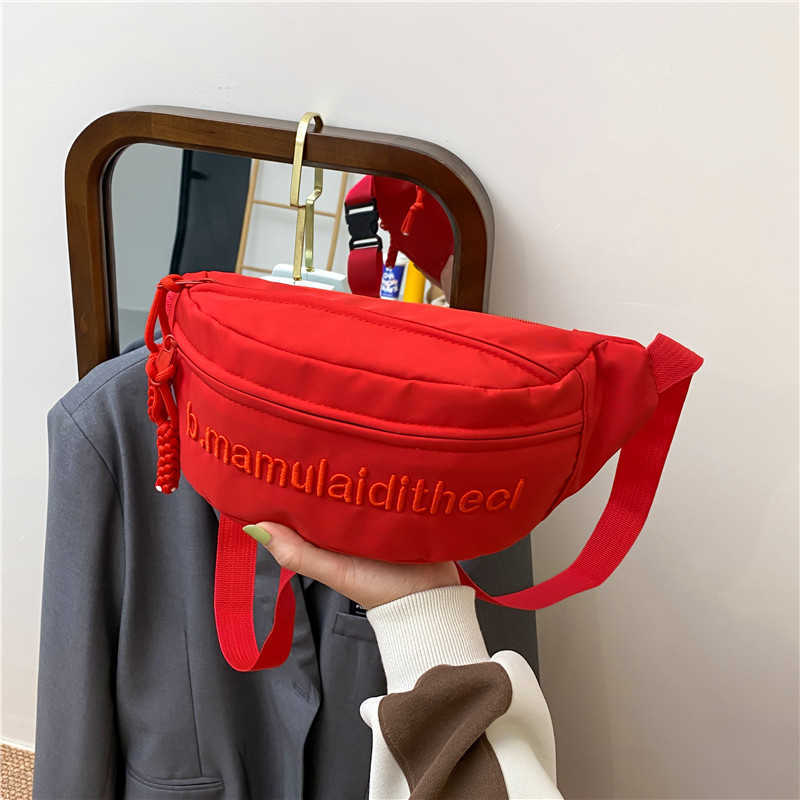 Canvas Crossbody Chest Bag for Women Trend Fashion Casual Shoulder Bag Large Capacity Sports Versatile Lightweight Waist Bag 1992