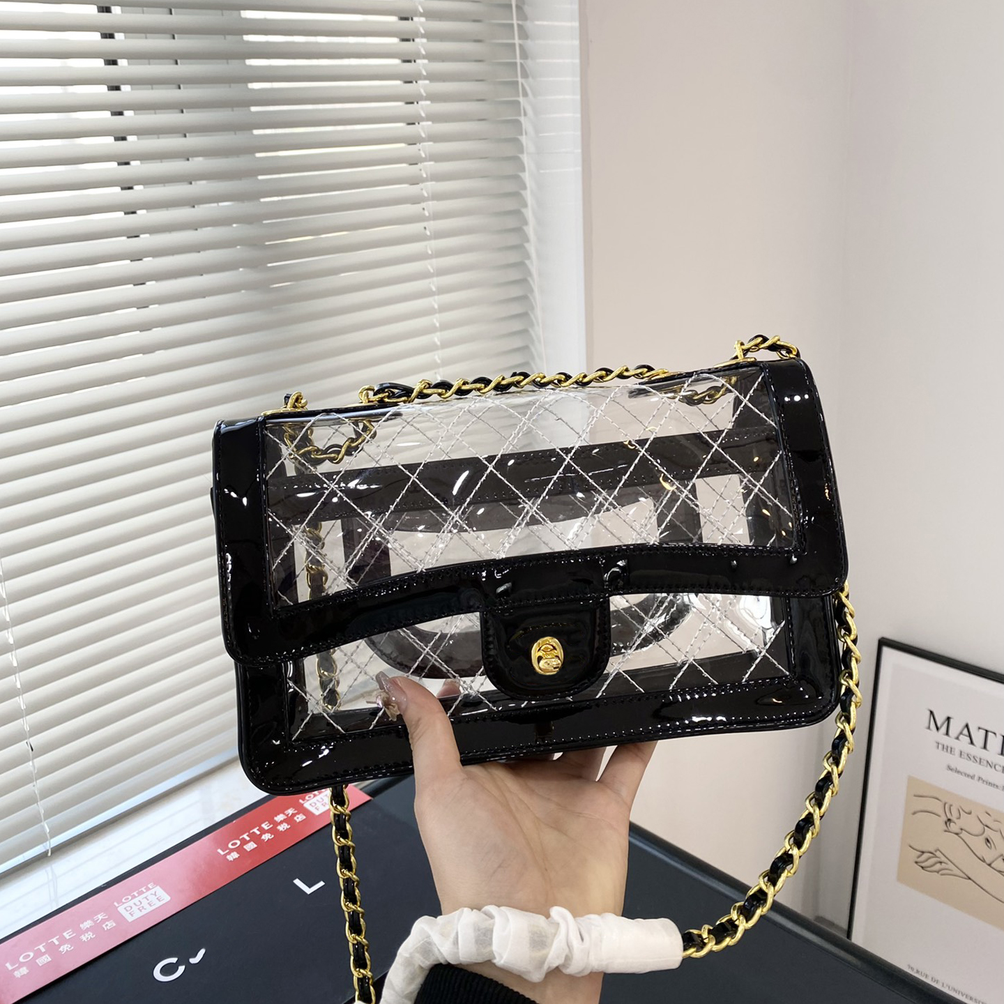 Women&#039;s Crossbody Bag Transparent Jelly Bag Classic Chain Bags Single Shoulder Bags Hot Season Simple and Practical Original Quality-image-948973429