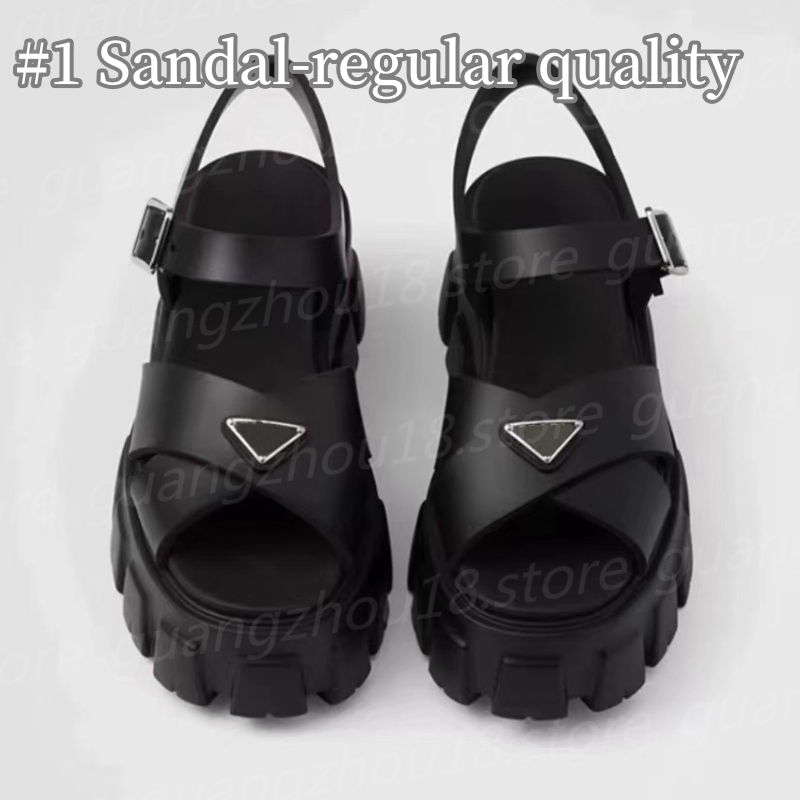 10A Quality Designer Thick Soled Sandals Fashion Women's Summer Holiday Shoes with Crossed Upper Casual Style Shoes 26560-image-948897385