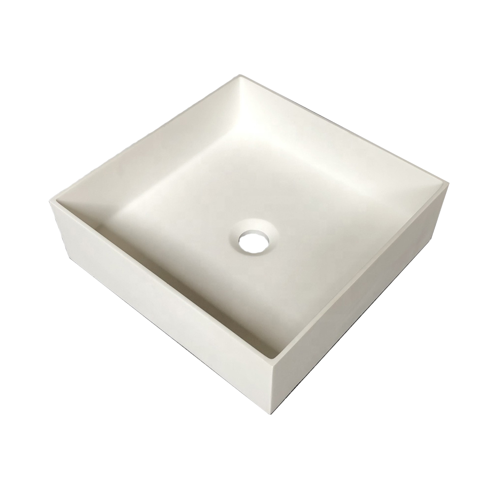 Solid Surface Stone Wash Sink Countertop Vanity Laundry Vessel Sink RS38336-image-383339619