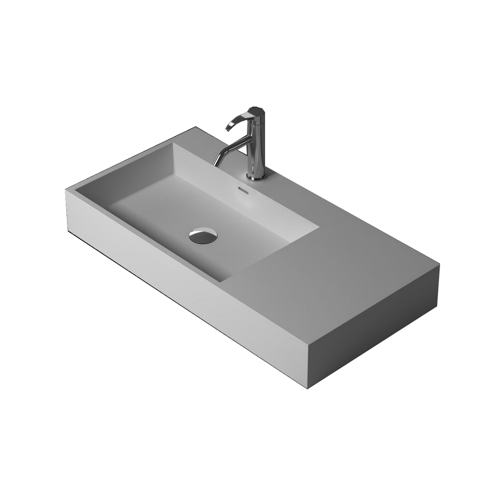 Bathroom Solid Surface Stone Vessel Sink Cloakroom Laundry Matt Or Glossy Washbasin RS38346-image-383354256