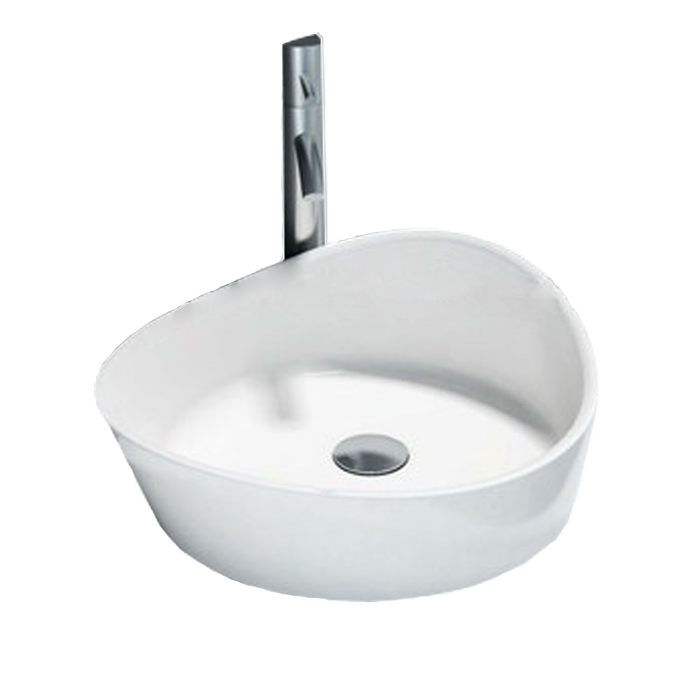 470mm bathroom solid surface stone Wall hung sink Cloakroom washbasin RS38204-image-383329478